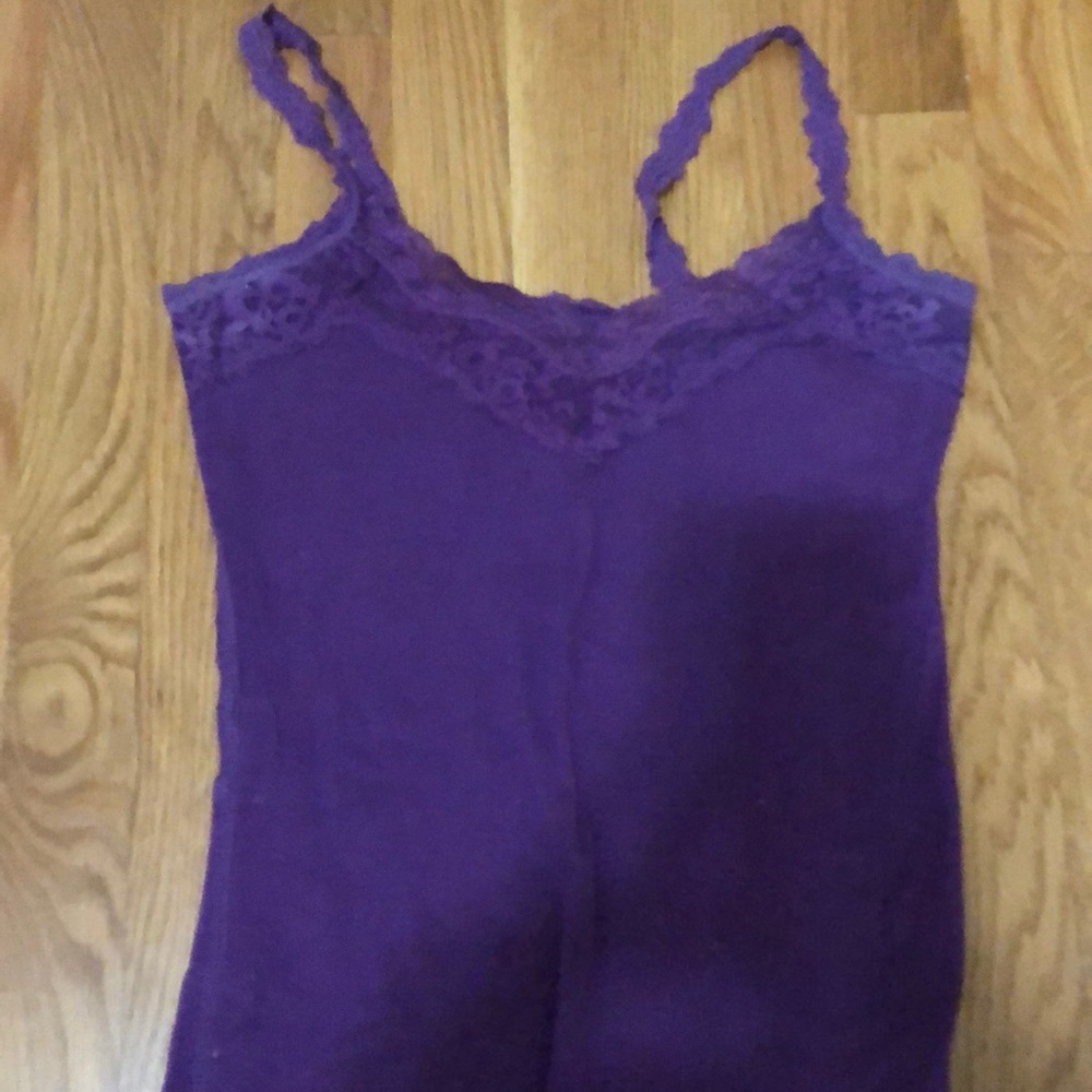 Purple lace tank top